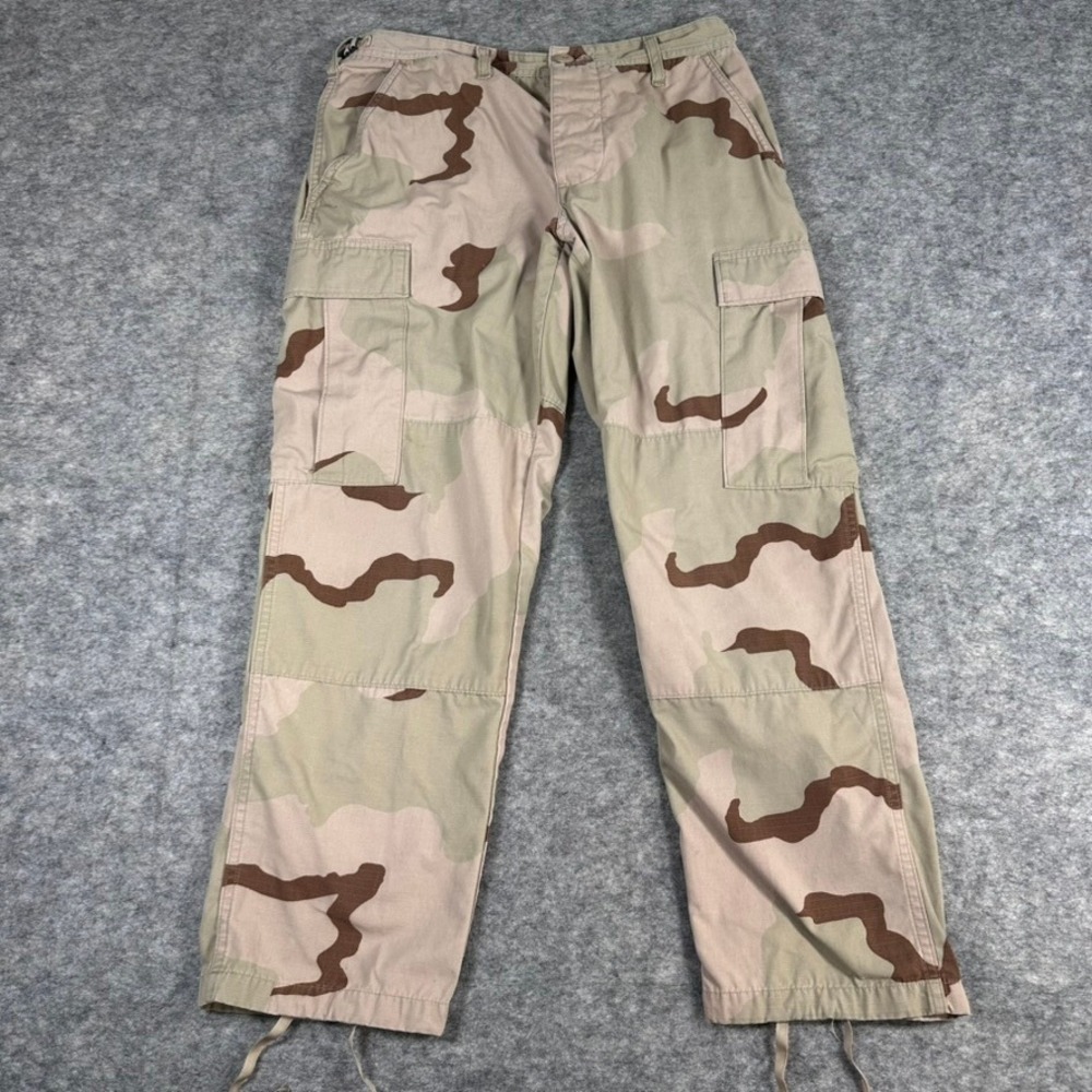 Military Cargo Pants X-Short Tan Desert Camo Good Ripstop Tactical Mens Small